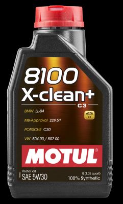 Ulei MOTUL 5W30 1L 8100 X-CLEAN+ / 504.00 507.00 / 229.51 / LL04 / C30